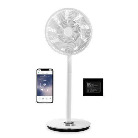 Duux | Smart Fan | Whisper Flex Smart with Battery Pack | Stand Fan | White | Diameter 34 cm | Numbe